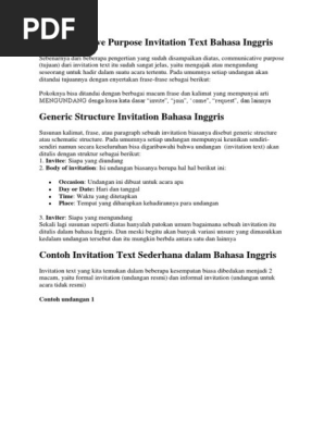 420+ Contoh Undangan Gathering Dalam Bahasa Inggris Gratis Terbaru