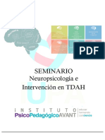 Seminario sobre neuropsicología e intervención en TDAH