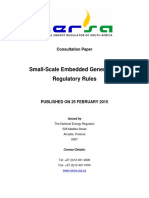 NERSA Rules For Small Scale Embedded Generation