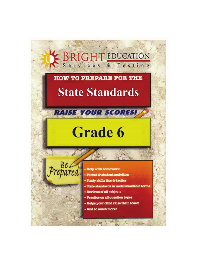 Grade 6 Standardized Test Overview | PDF | Standardized Tests ...