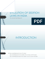 Evolution of Sedition Laws in India