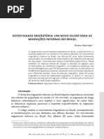 BAENINGER, Rosana. Rotatividade Migratória Um Novo Olhar para As Migrações Internas No Brasil. REMHU, Rev. Interdisciplinar Da Mobilidade Humana, Brasília