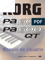 Manual Usuario KORG PA600