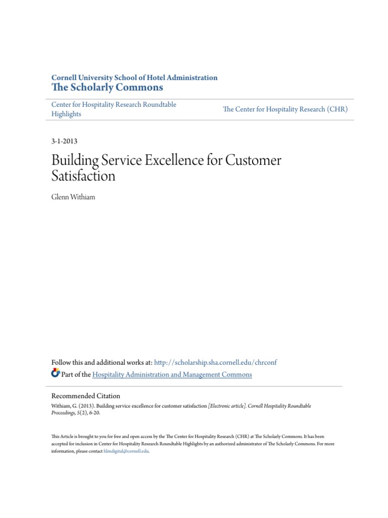 Building Service Excellence For Customer Satisfaction PDF | PDF | Brand ...
