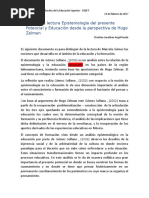 Ensayo Gómez Epistemología y Educación Desde Zemelmán