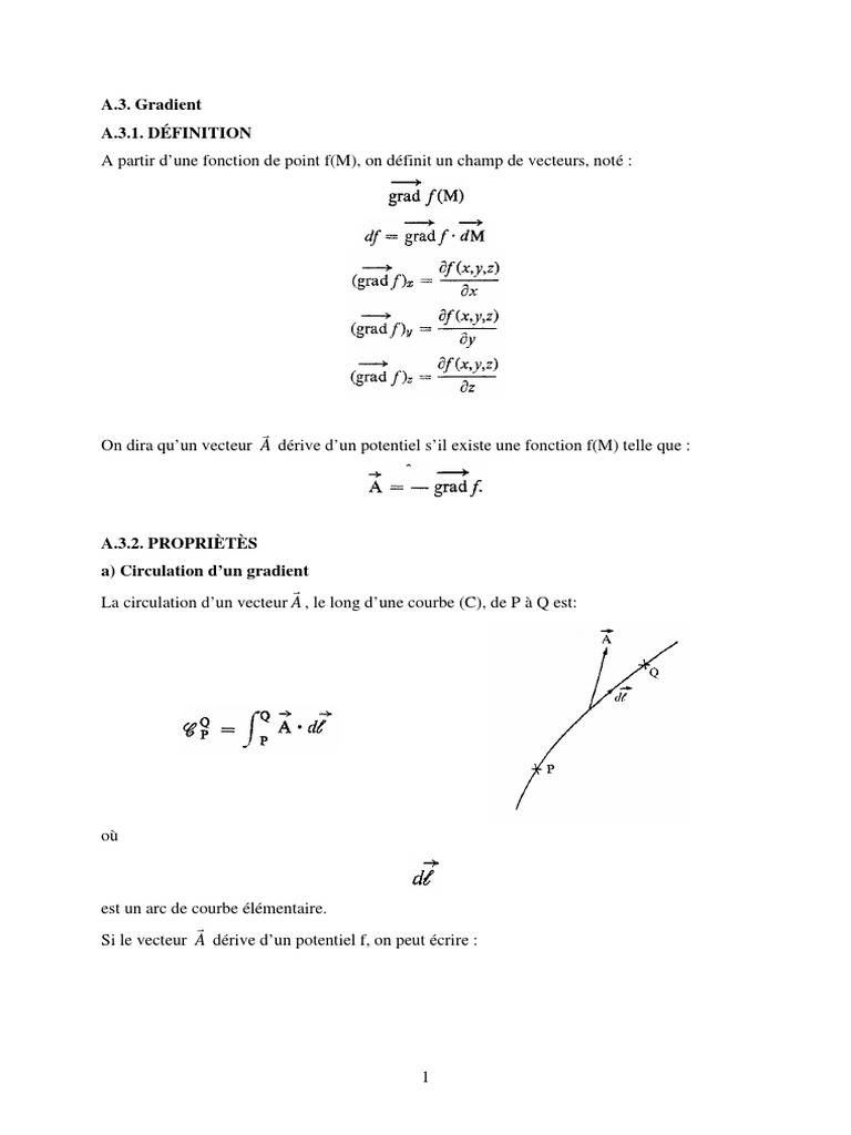 Gradient, Divergence et Rotationnel PDF Divergence (analyse — free download