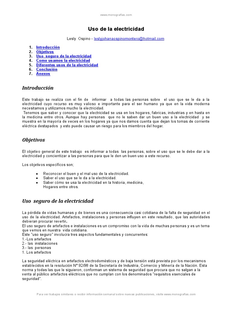 Uso Seguro y Eficiente de la Electricidad | PDF | Electricidad | Caldera