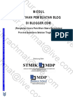 Modul Pelatihan Membuat Blog PDF