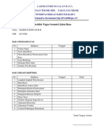 Checklist Tugas Geometri Jalan Raya