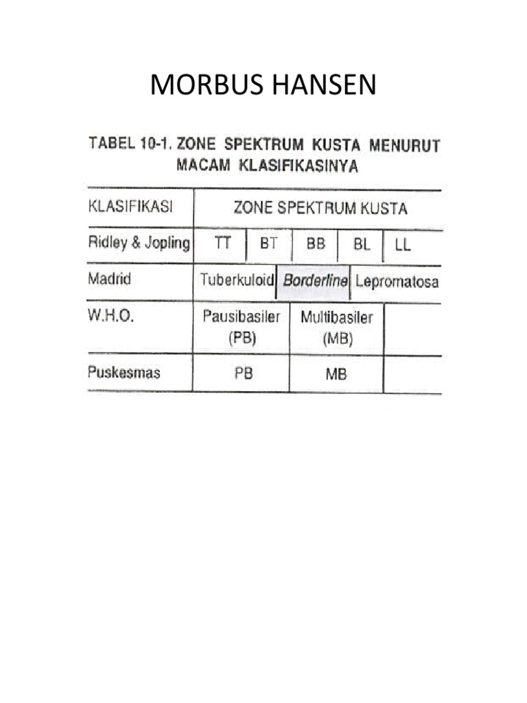 Tatalaksana Morbus Hansen Tipe MB dan PB | PDF