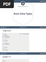 Introduction To R: Basic Data Types