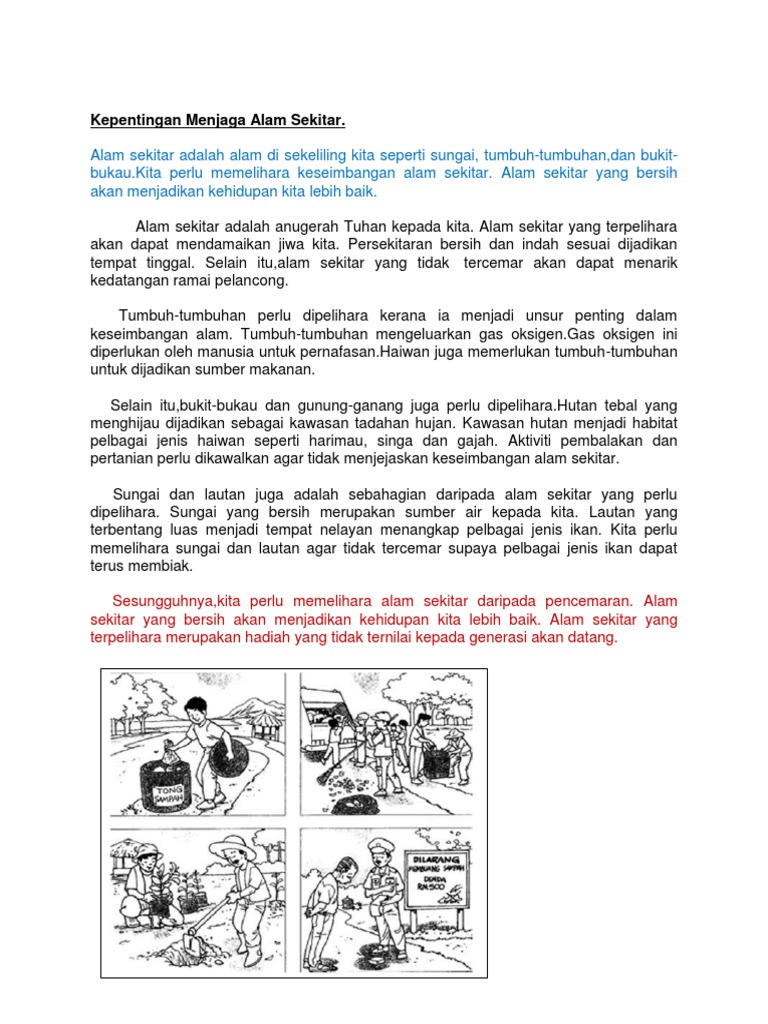 Kepentingan Menjaga Alam Sekitar  PDF