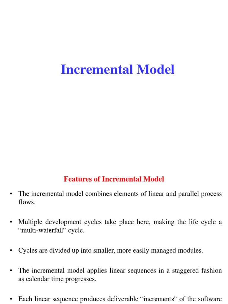 Incremental Model Pdf Software Development Process Systems Science
