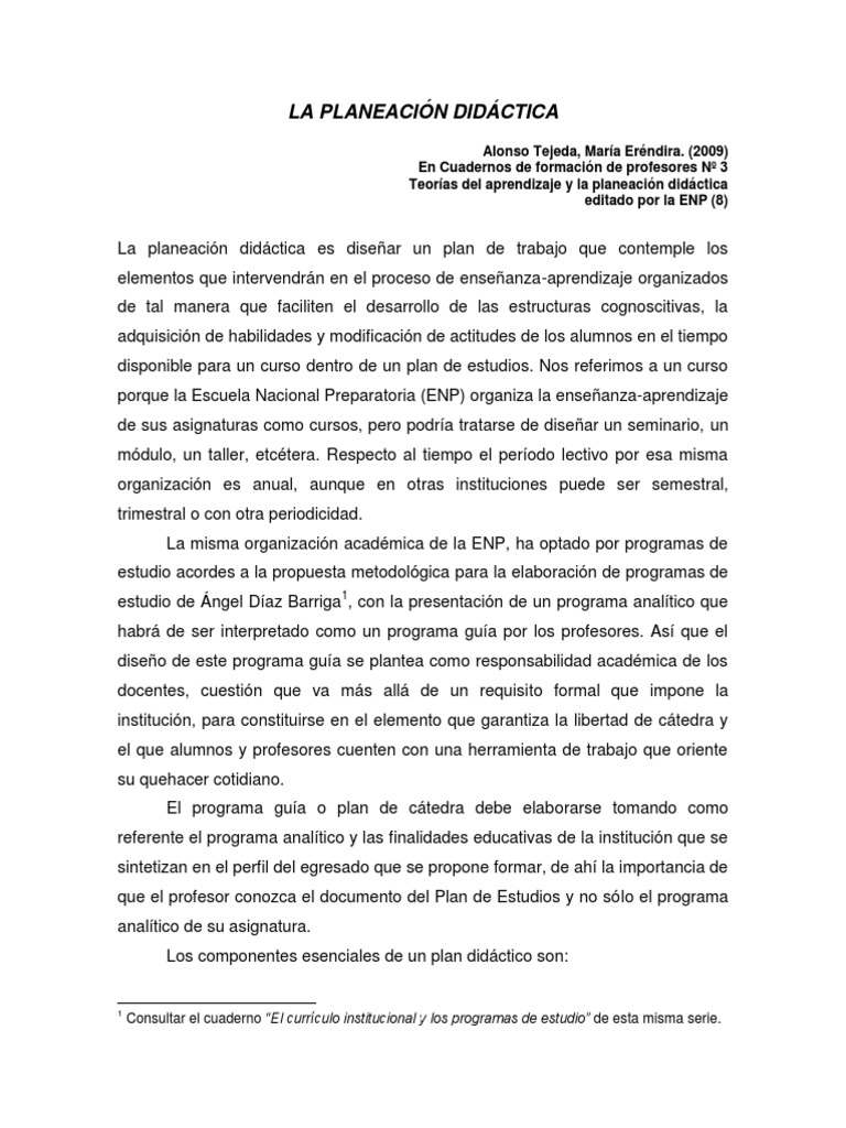 Planeación Didáctica Efectiva | PDF | Crecimiento personal y ...