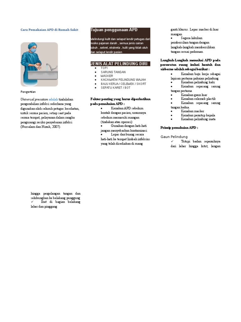 Panduan Pemakaian dan Pelepasan APD | PDF