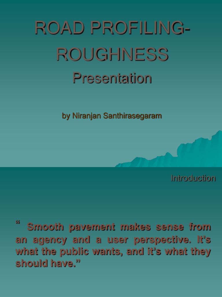 Road Design PDF Surface Roughness Road Transport