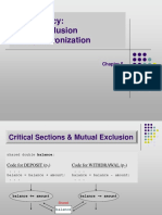 Concurrency: Mutual Exclusion and Synchronization