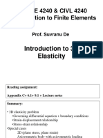 3D Elasticity Problem Formulation