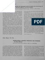 Freud in Consumerland: Handbook of Consumer Motivations: The Psychology of The World of Objects, by Ernest Dichter