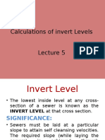  Invert Levels and Construction of Sewer