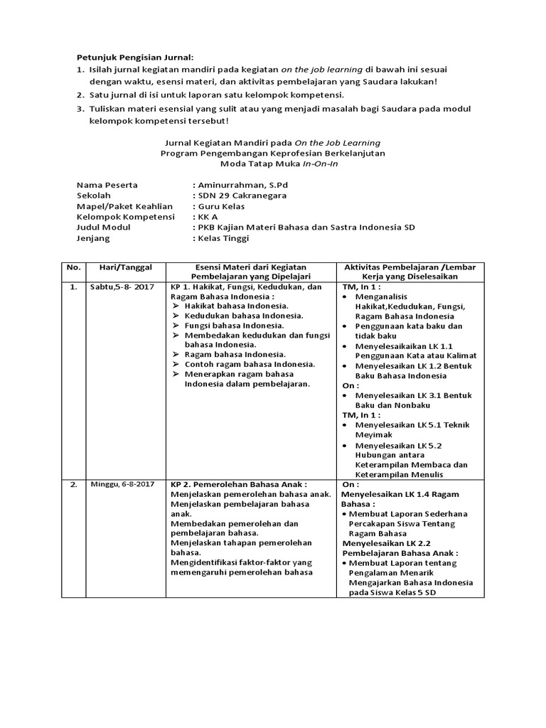 Jurnal In Dan On Pkb Bahasa Indonesia Pdf