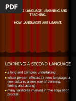 Defining Language, Learning and Teaching