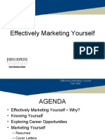 Effectively Marketing Yourself