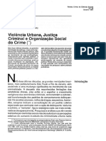 Adorno - Violencia Urbana, Justica Criminal, Organizacao Social Do Crime 1990