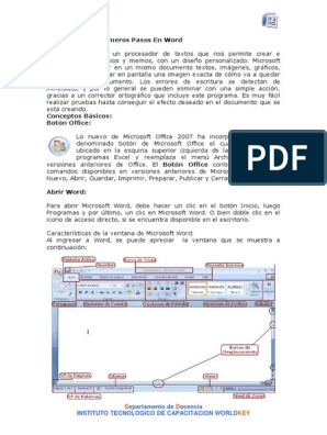 Características de La Ventana de Microsoft Word | PDF | Microsoft Word |  Microsoft Office