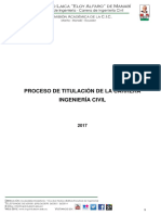 Proceso de Titulacion Carrera Ingenieria Civil 2017