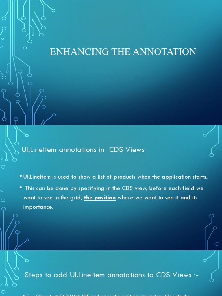 Enhancing UI.LineItem Annotations in CDS | PDF | Areas Of Computer ...