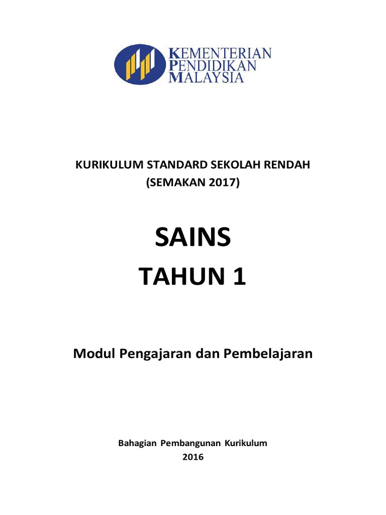 Modul PdP Sains Tahun 1 KSSR SEMAKAN