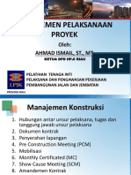 Manajemen Pelaksanaan Proyek