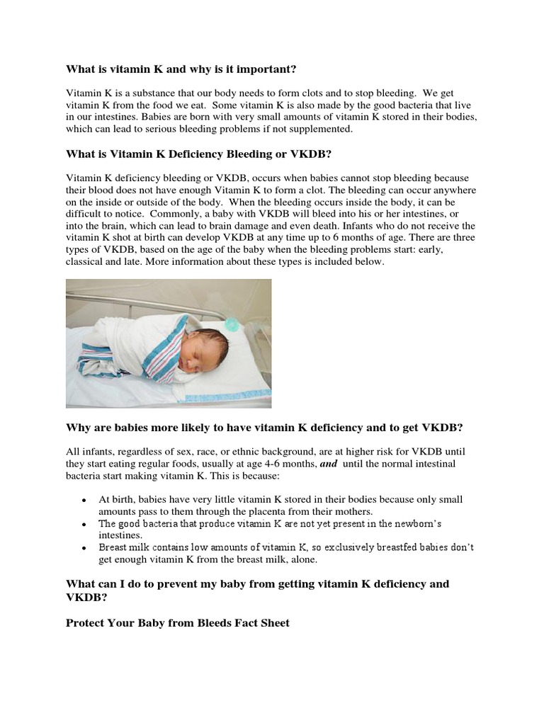 Protecting Newborns Understanding Vitamin K Deficiency Bleeding and