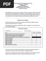 Getting the Most Out of Your Beginning Percs