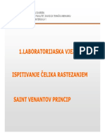 1LAB - VJEZBA - Ispitivanje Čelika Rastezanjem - OM1