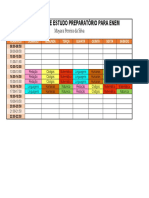 Cronograma de Estudo Preparatório para ENEM PDF