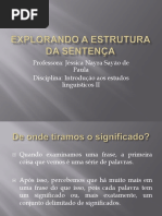 Explorando a Estrutura Da Sentença