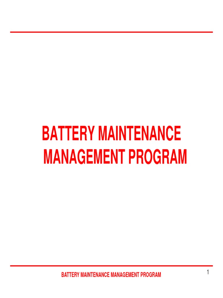 Army Battery Maintenance Program Guide | PDF | Technology & Engineering