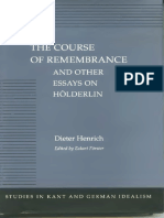 Dieter Henrich-The Course of Remembrance and Other Essays On Hölderlin (Studies in Kant and German Idealism) - Stanford University Press (1997)