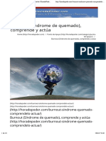 Burnout (Síndrome de Quemado), Comprende y Actúa - HoradePoder - Com - Espacio de R-Evolución Personal