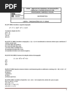 Lista Inequacoes Do 1 Grau