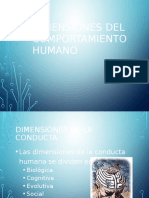 Dimensiones del comportamiento humano: Biológica, Cognitiva, Evolutiva y Social