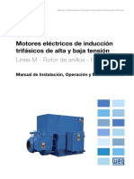 WEG Motor de Induccion Trifasico de Alta y Baja Tension Rotor de Anillos 11171348 Manual Espanol PDF