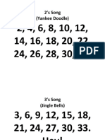 Multiplication Songs 2-12