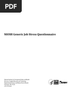 NIOSH Generic Job Stress Questionaire