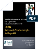 Mantenimiento Preventivo (Conceptos Modelos Análisis)