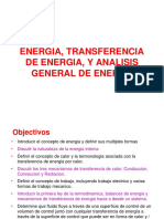 Introducción a las formas de energía, transferencia de energía y análisis energético general