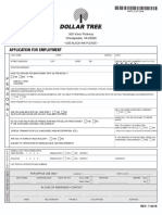 Dollar Tree Employment Application