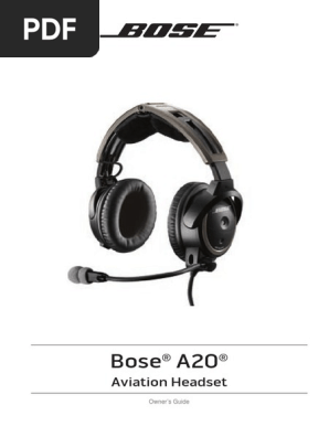 bose a20 headset manual